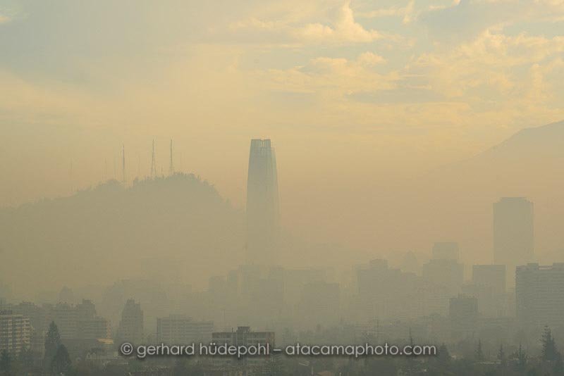 Santiago de Chile in the smog