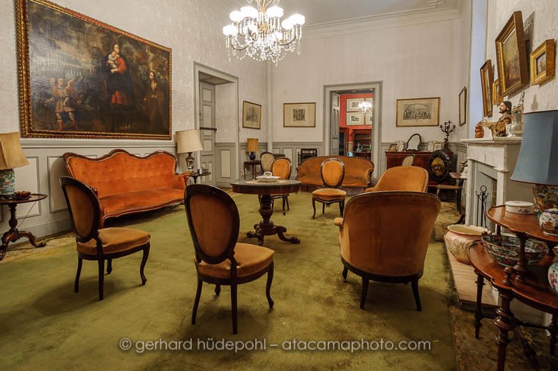 Historic room in the house of geologist Ignacio Domeyko, Santiago de Chile